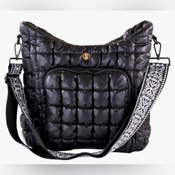 NWT Simply Southern Puff Crossbody Bag With Decorative Strap - Picture 1 of 4